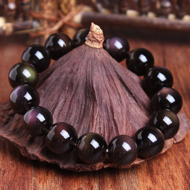 Luck Muse Rainbow Obsidian Bracelet