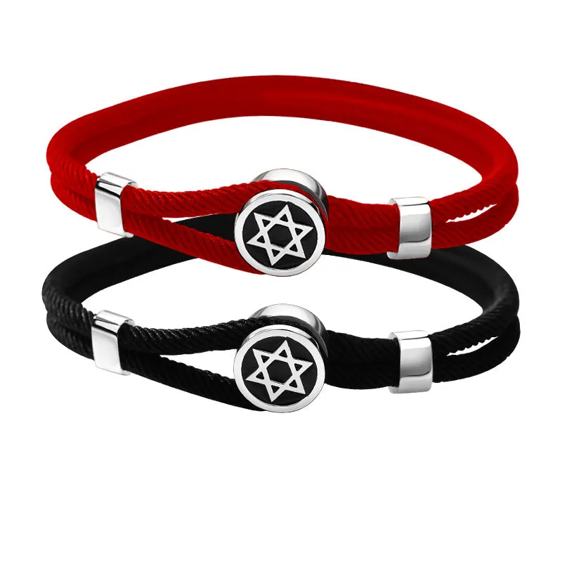 Luck Muse 925 Sterling Silver Hexagram Calm Balance String Bracelet - Image 13