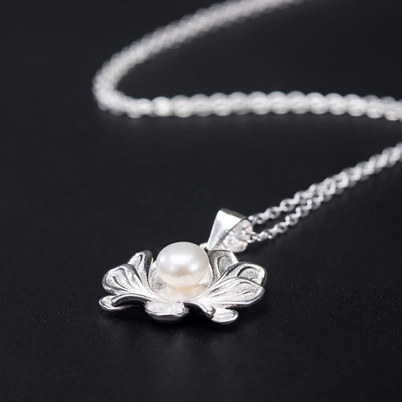 925 Sterling Silver Lotus Flower Pearl Wealth Necklace Pendant - Luck Muse Shop - Image 7