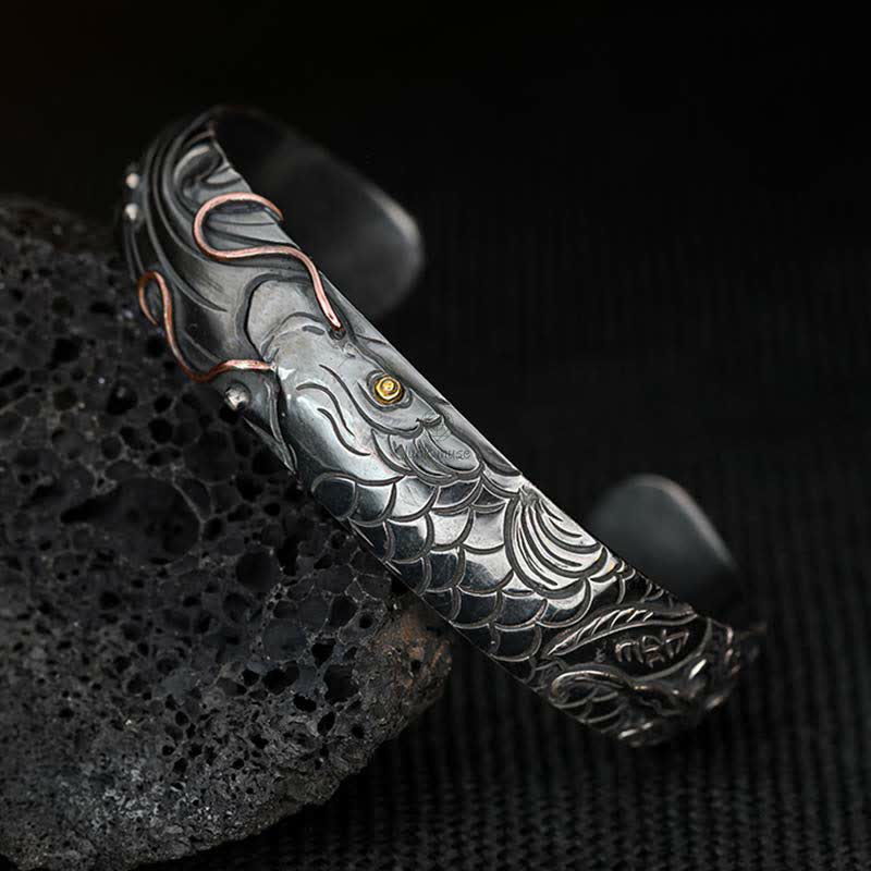 Koi Fish Luck Wealth Success Bracelet - 999 Sterling Silver & 990 Gold - Image 7