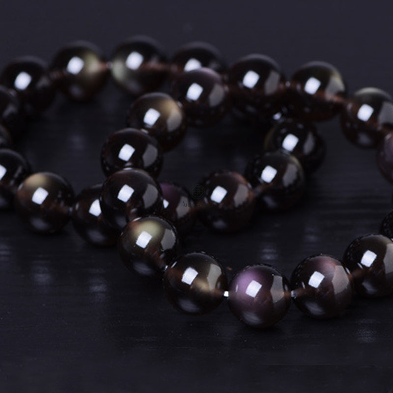 Luck Muse Rainbow Obsidian Bracelet - Image 8