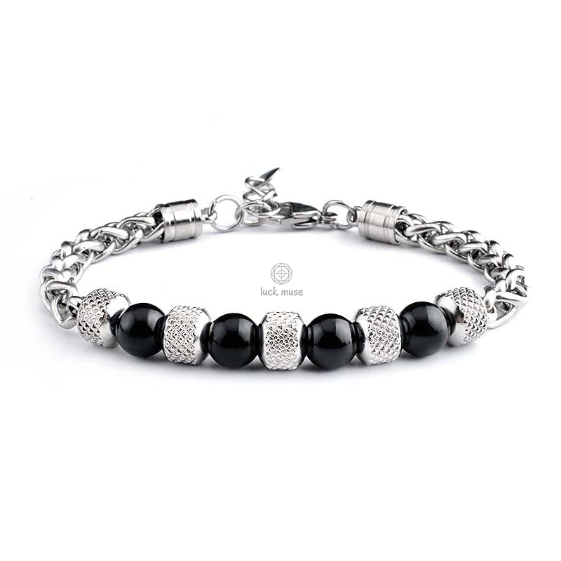Luck Muse Black Onyx Tiger Eye Courage Bracelet - Image 2
