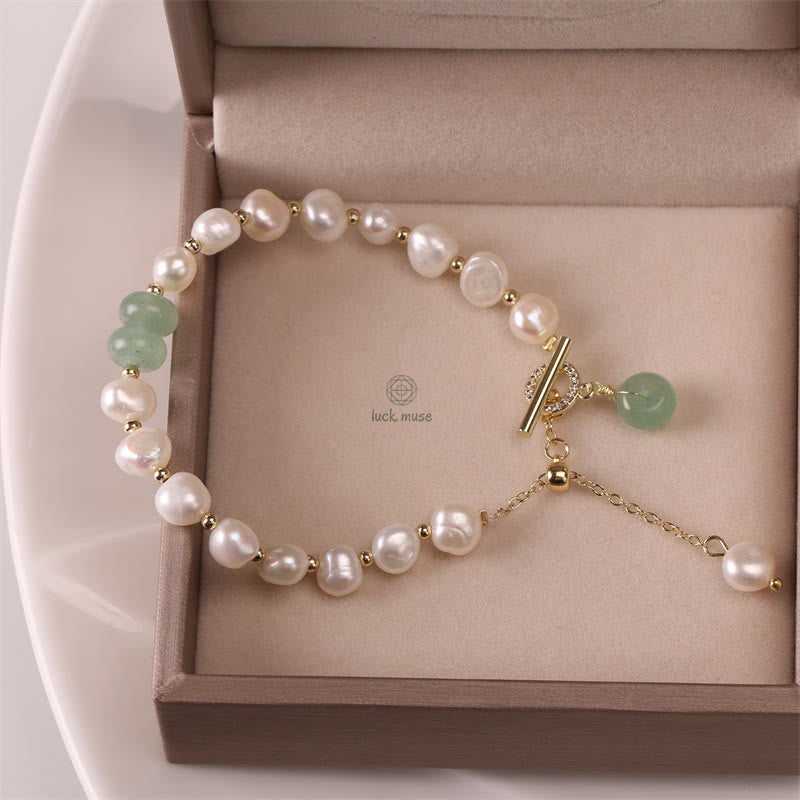 Natural Green Strawberry Quartz Luck Muse Healing Bracelet - Image 5