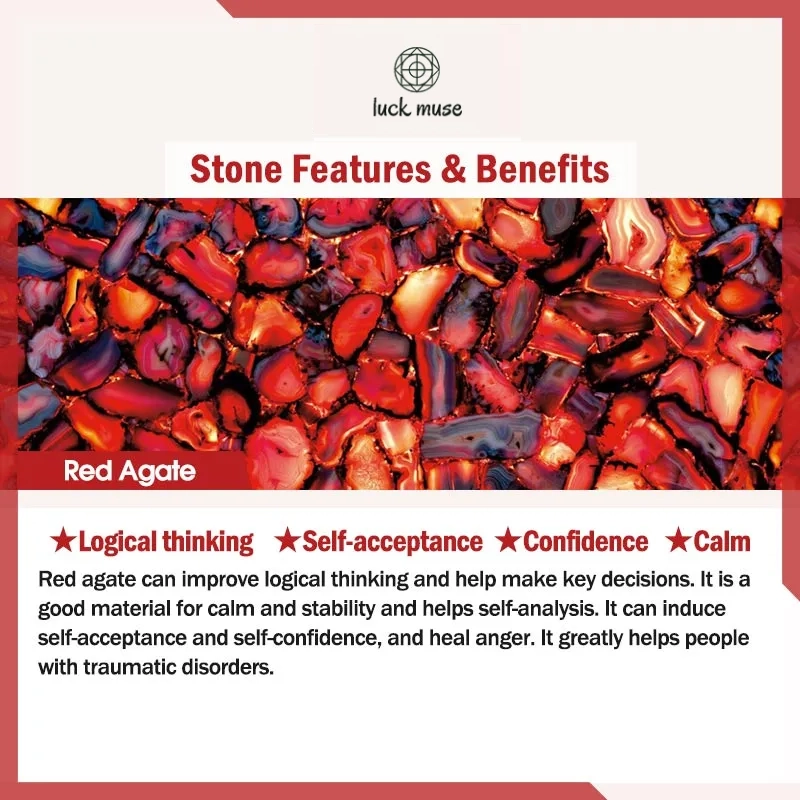 925 Sterling Silver Red Agate Mindful Ring - Image 10