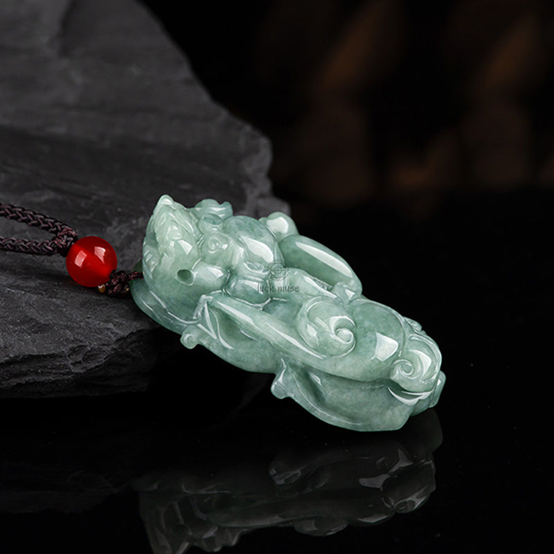 Jade PiXiu Wealth Luck Necklace Pendant - Image 7