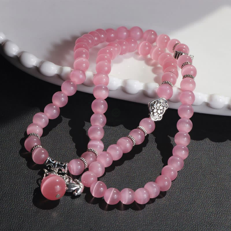 Luck Muse Cat's Eye Pixiu Triple Wrap Bracelet - Energizing Support - Image 26