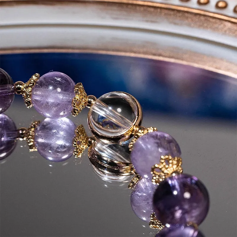 Natural Amethyst Healing Star Charm Bracelet - Image 5