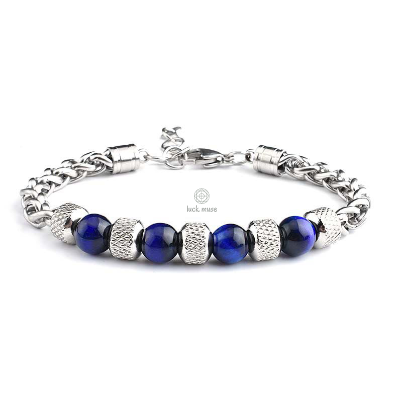 Luck Muse Black Onyx Tiger Eye Courage Bracelet - Image 6