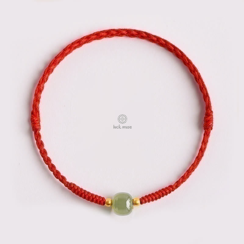 Braided Jade Lucky Bead Bracelet for Prosperity by Luck Muse Shop - Image 3
