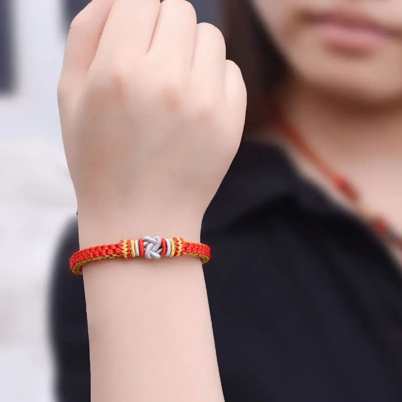 Colorful Rope Lucky Luck Muse Handmade Bracelet with True Love Knot - Image 10
