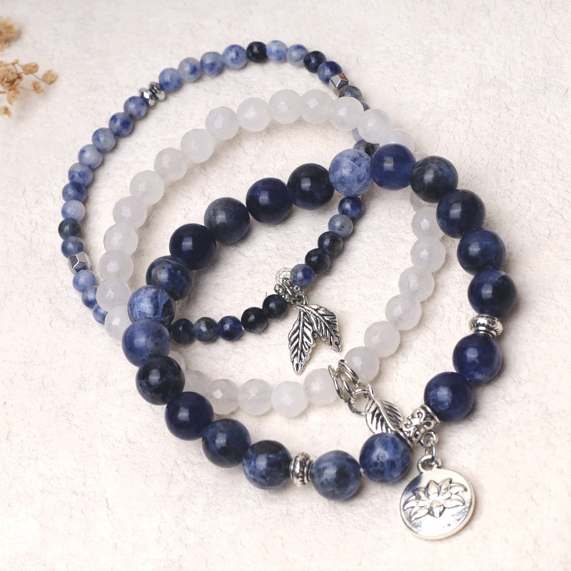 Luck Muse Natural Quartz Crystal Lotus Bracelet Set (3 Pieces) - Image 23