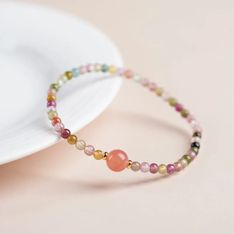 Luck Muse 925 Silver Tourmaline and Yanyuan Agate Positive Energy Bracelet - Image 5
