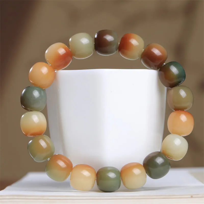 Colorful Bodhi Seed Buddha Bracelet for Peace and Wisdom