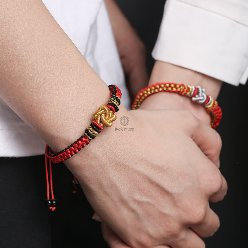Colorful Rope Lucky Luck Muse Handmade Bracelet with True Love Knot - Image 19
