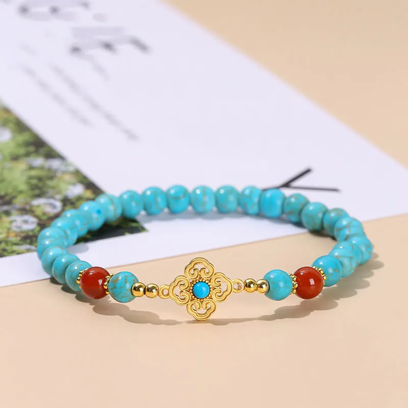 Buddha Turquoise Bead Balance Bracelet for Protection - Image 2