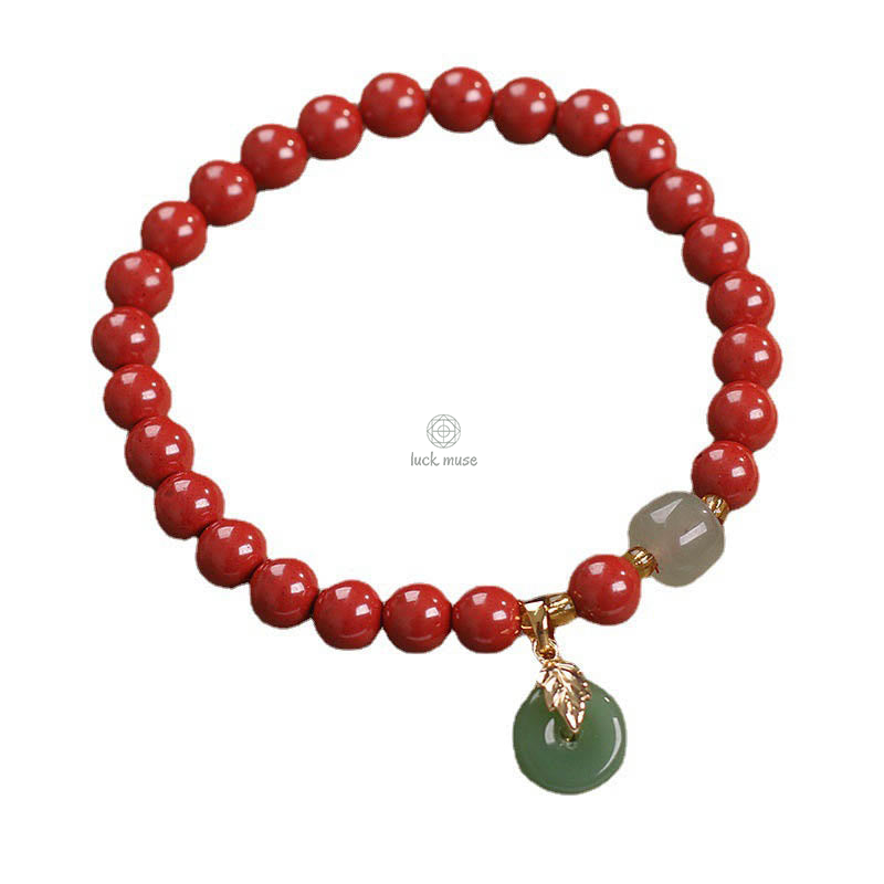Peaceful Blessing Cinnabar Buckle Bracelet - Image 12