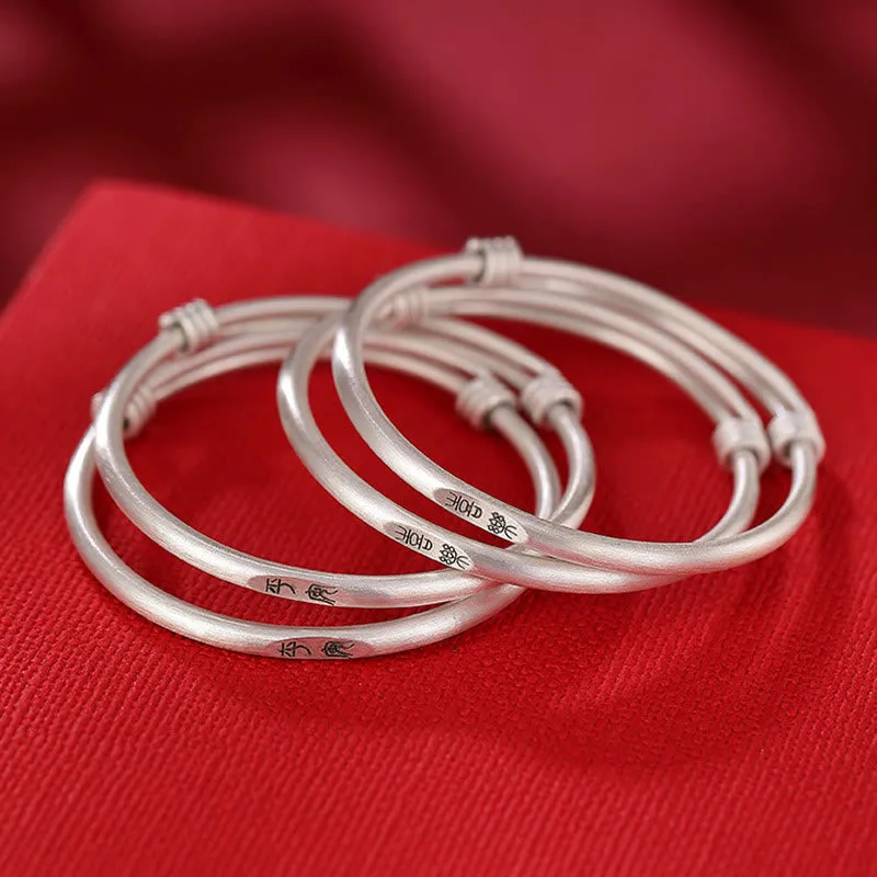 Luck Muse 999 Sterling Silver Kids Child Bracelet for Peace, Joy, and Protection
