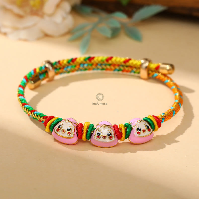 Colorful Zongzi Pattern Luck Muse Bracelet - Handmade Luck Bracelet for Children and Adults - Image 9