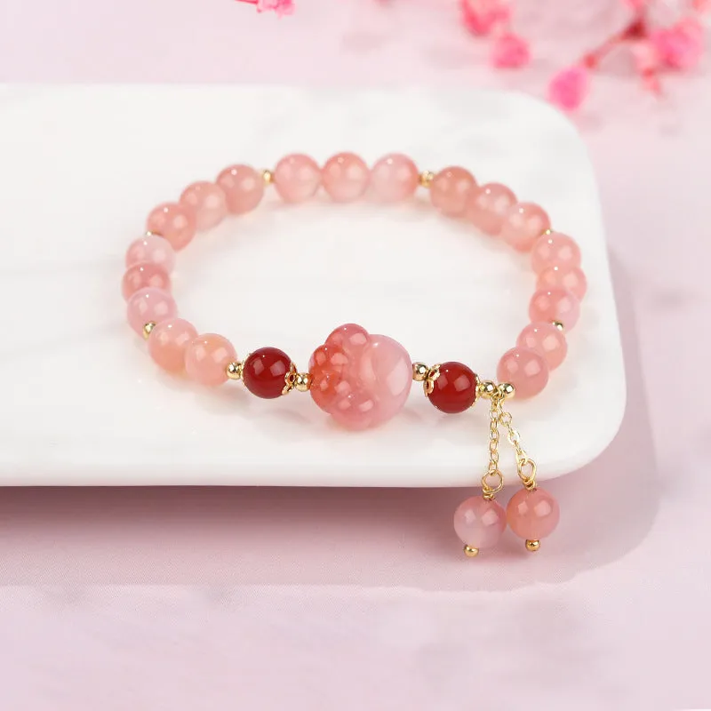Luck Muses Natural Yanyuan Agate Cat Claw Paw Positive Bracelet