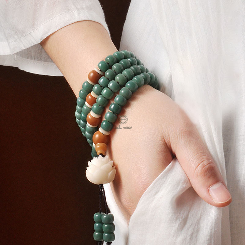 Luck Muse Lotus Cyan Jade Success Bracelet - Image 8