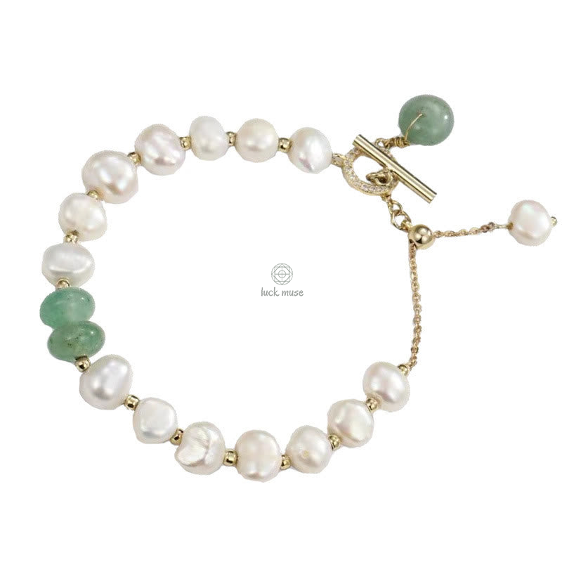 Natural Green Strawberry Quartz Luck Muse Healing Bracelet - Image 11