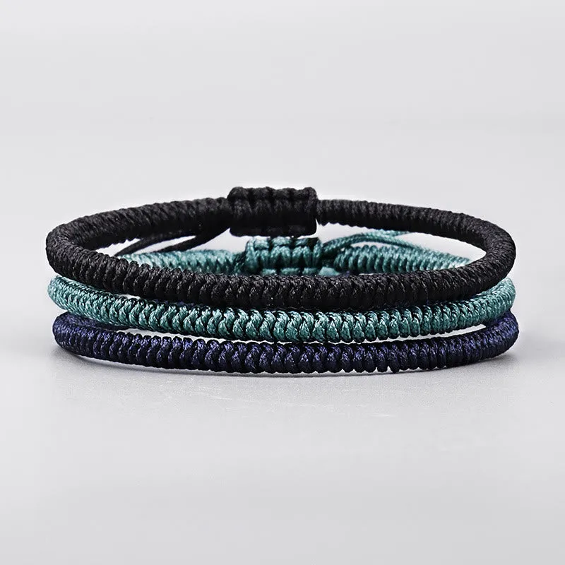 Tibetan 3-Piece King Kong Knot Handcrafted Strength Amulet Bracelet with Luck Muse - Image 2