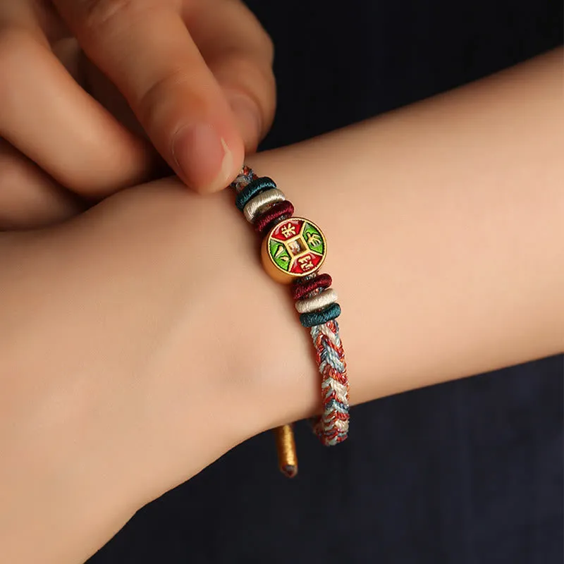 ✨ Limited Time Offer: Luck Muse Colorful Rope Prosperity Bracelet with Handmade Eight-Thread Peace Knot ✨ - Image 4