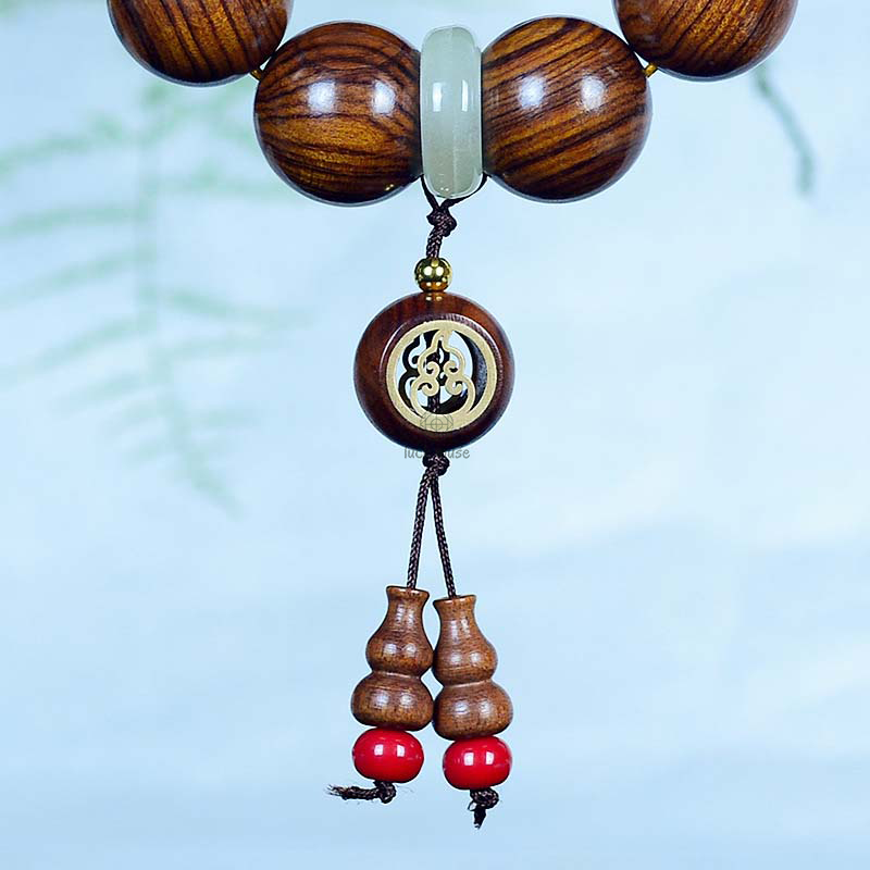 Luck Muse Rosewood Serenity Gourd Charm Bracelet - Image 7