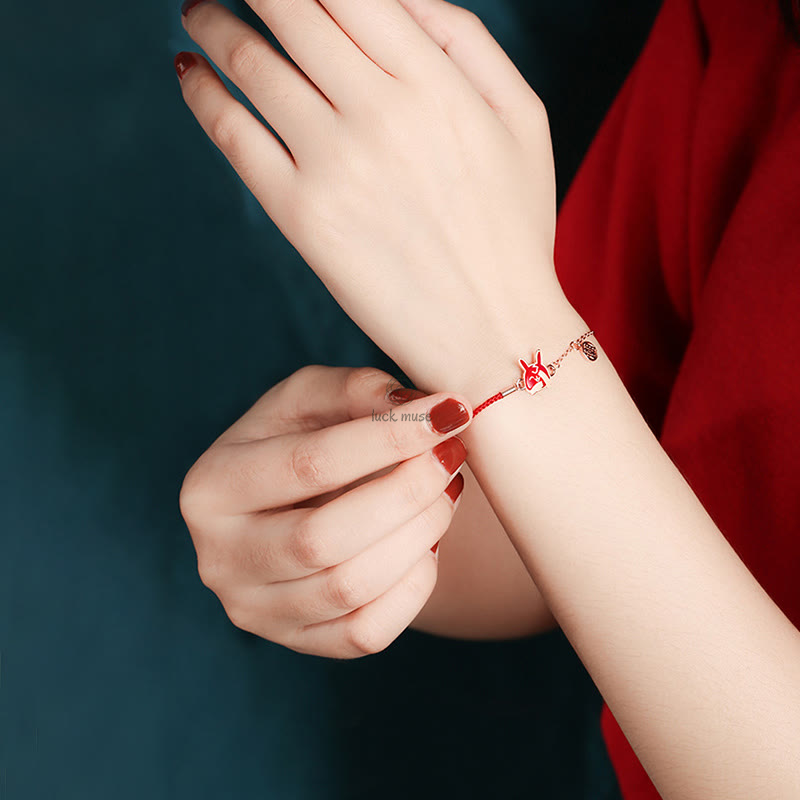 Luck Muse 925 Sterling Silver Color-Changing Chinese Zodiac Lucky Protection Red String Bracelet - Image 19