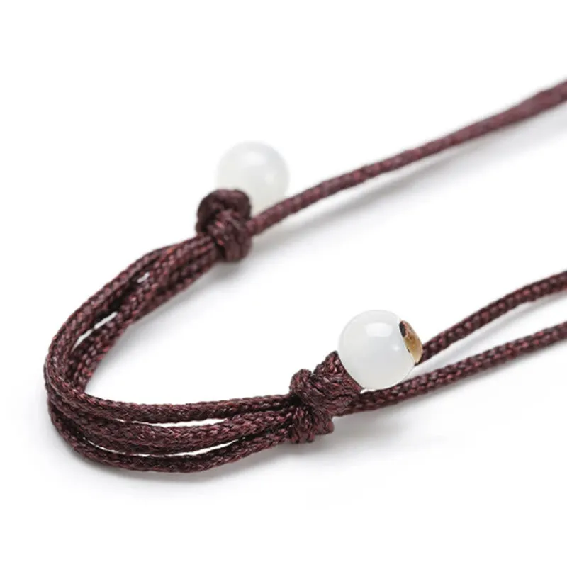 Natural Black Tourmaline Luck Muse Rope Necklace Pendant - Image 4