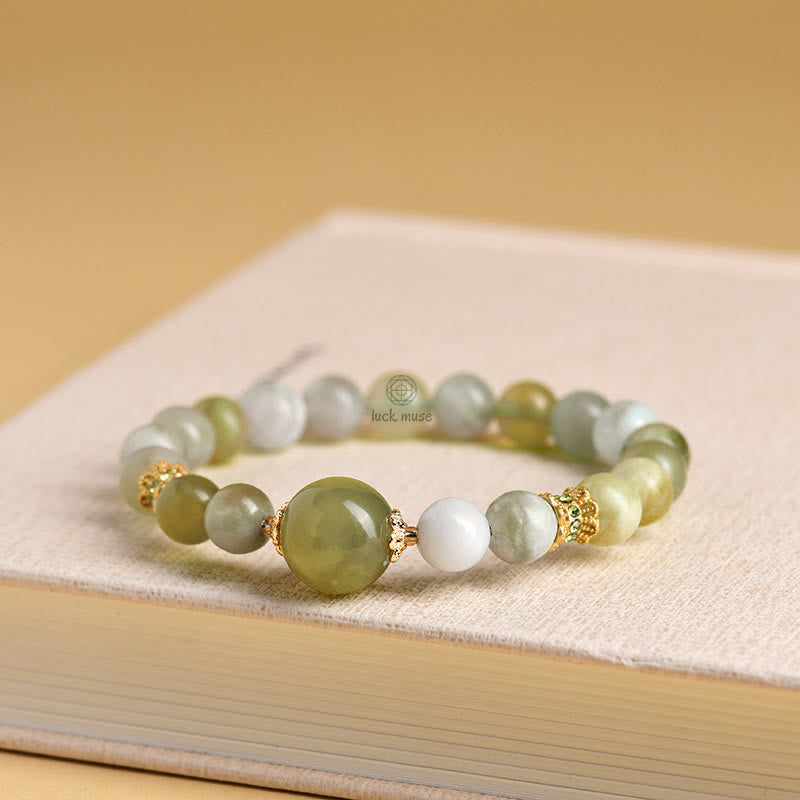 Green Grape Jade Buddha Bracelet for Abundance - Image 7