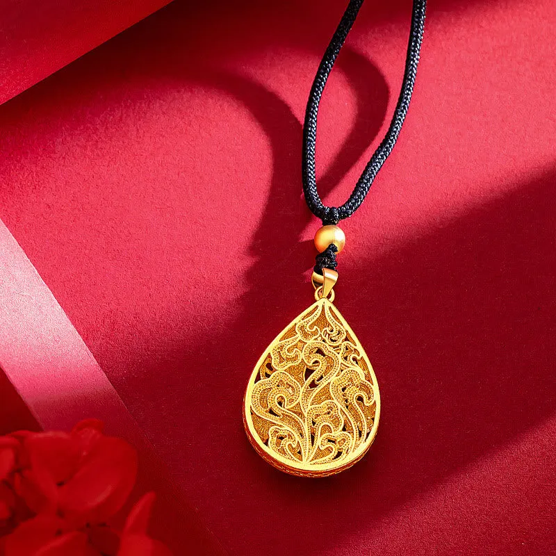 Colorful Phoenix Flower Luck Strength Necklace Pendant crafted with Luck Muse - Image 4