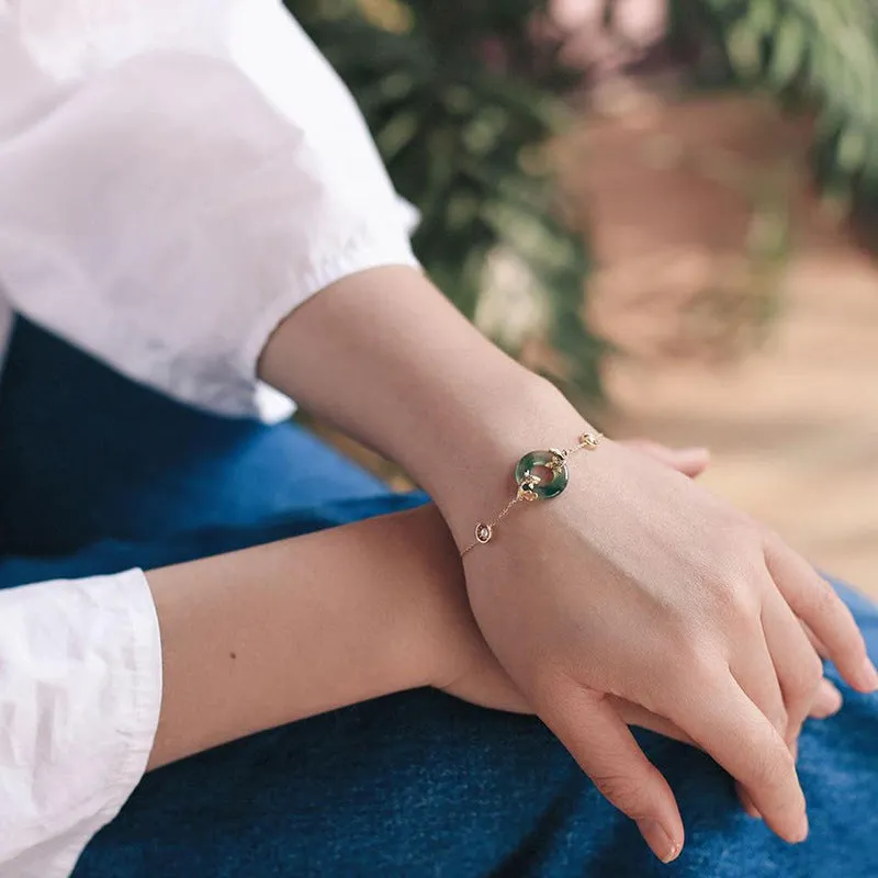 Cyan Jade Koi Fish Healing Bracelet - Image 3