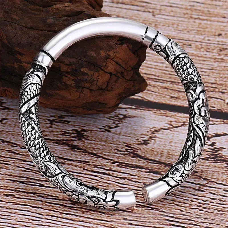 Luck Muse Dragon Luck Protection Bracelet - Adjustable Auspicious Clouds Bangle - Image 4