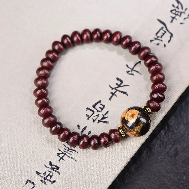Tibetan Purple Bodhi Seed Harmony Bracelet