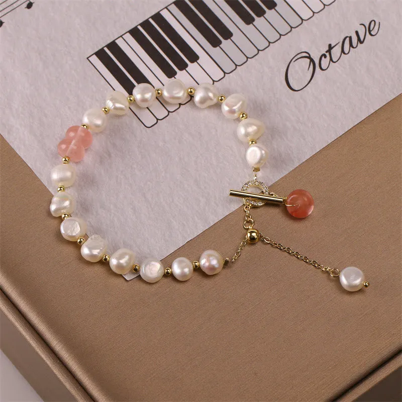Natural Green Strawberry Quartz Luck Muse Healing Bracelet - Image 15