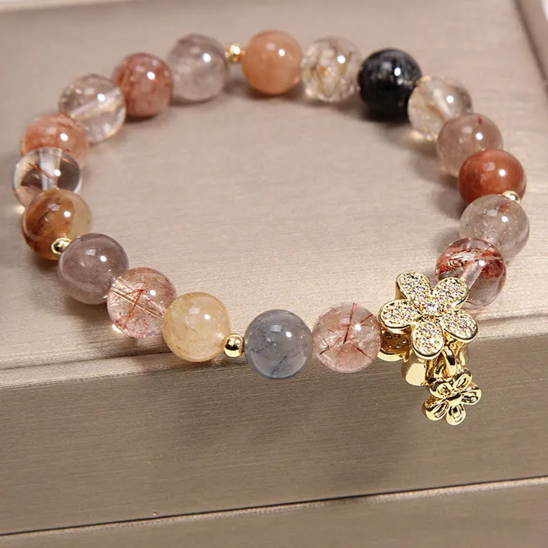 Multicolored Rutilated Quartz Citrine Wealth Protection Bracelet - Image 2