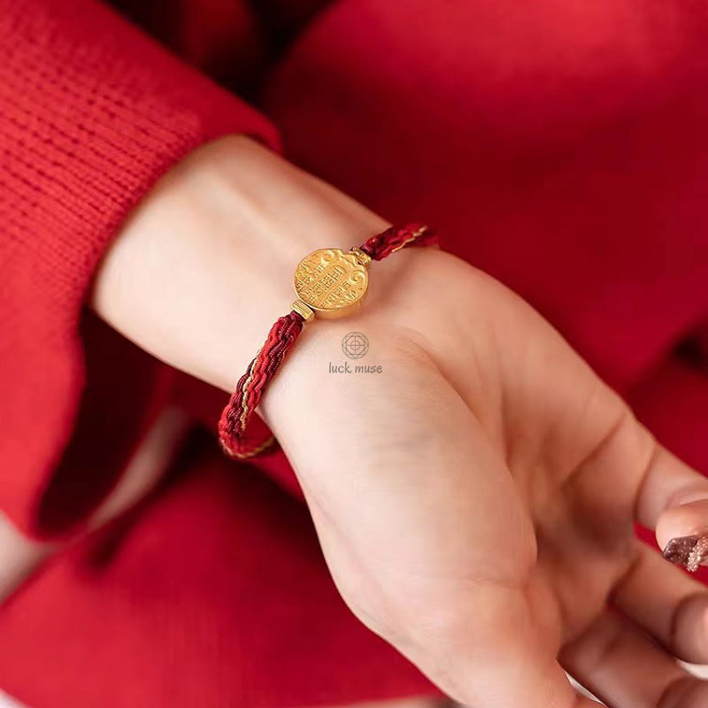 Luck Muse Five Directions Wealth Gods Handmade Reincarnation Knot Protection String Braided Bracelet - Image 5