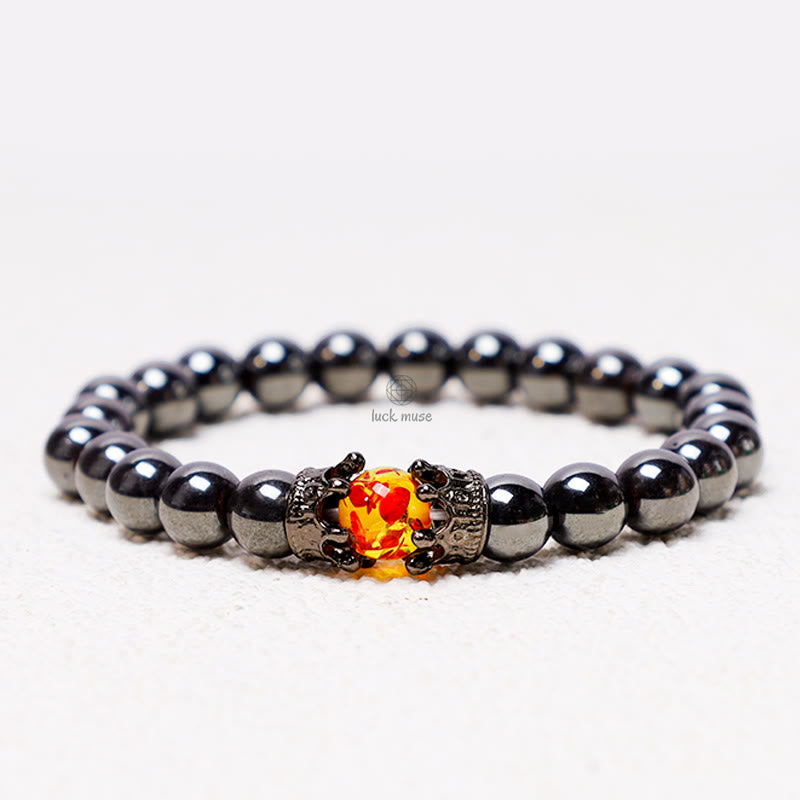 Luck Muse King & Queen Crown Natural Stone Healing Energy Beads Couple Bracelets - Image 6