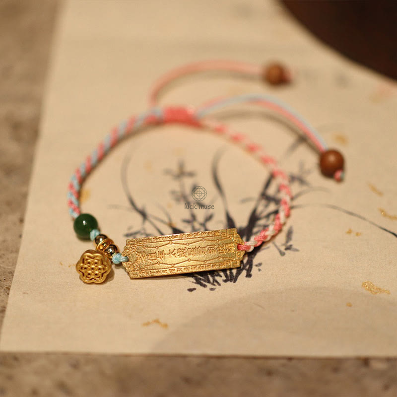 925 Sterling Silver Multicolor String Protection Luck Charm Bracelet - Image 2