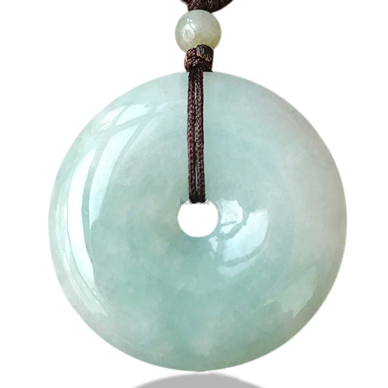 Round Jade Luck Necklace with Luck Muse Pendant - Image 7