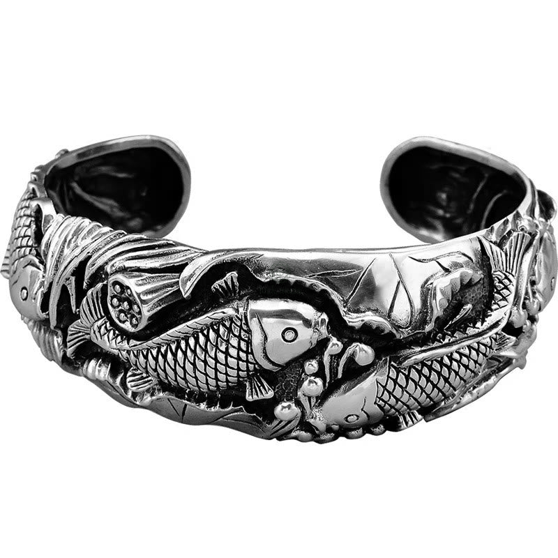 Koi Fish Lotus Luck Wealth Bracelet - Luck Muse Jewelry - Image 9