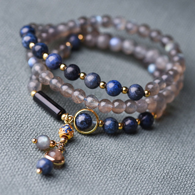 Luck Muse Moonstone Lazurite Healing Bracelet - Image 14