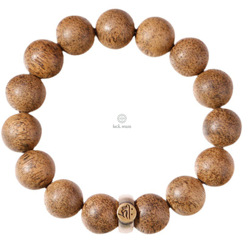 Chinese Zodiac Natal Buddha Agarwood Silver Bracelet for Peace and Calm - Image 23
