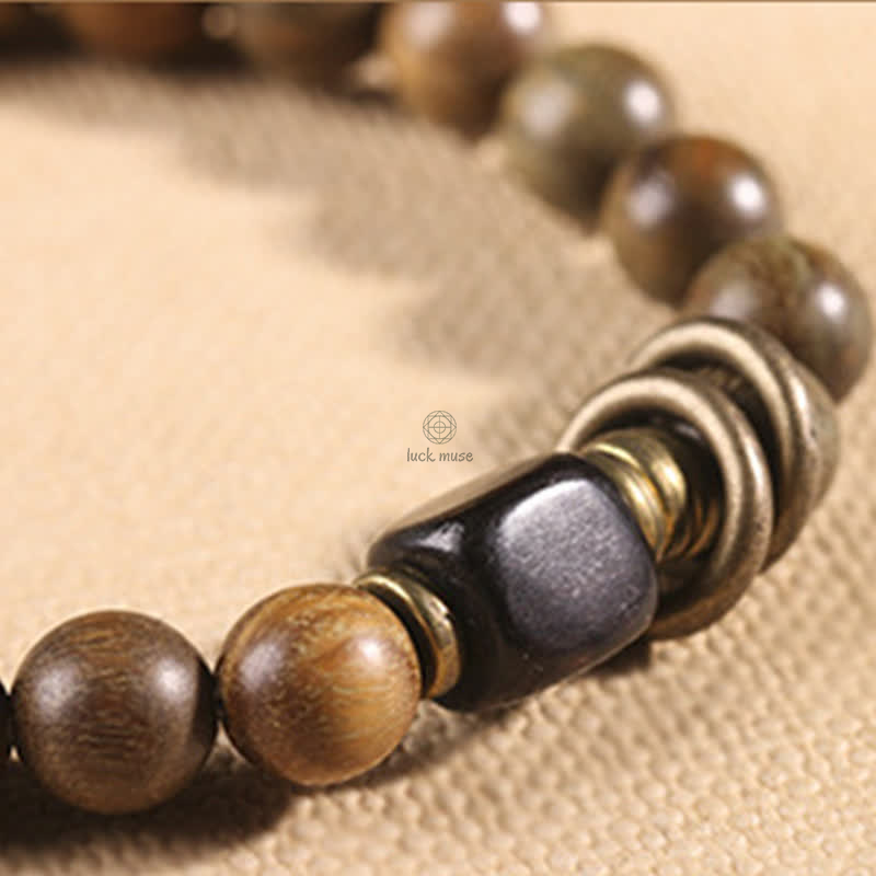 Green Sandalwood Crystal Peace Bracelet inspired by Tibetan Culture - Image 16