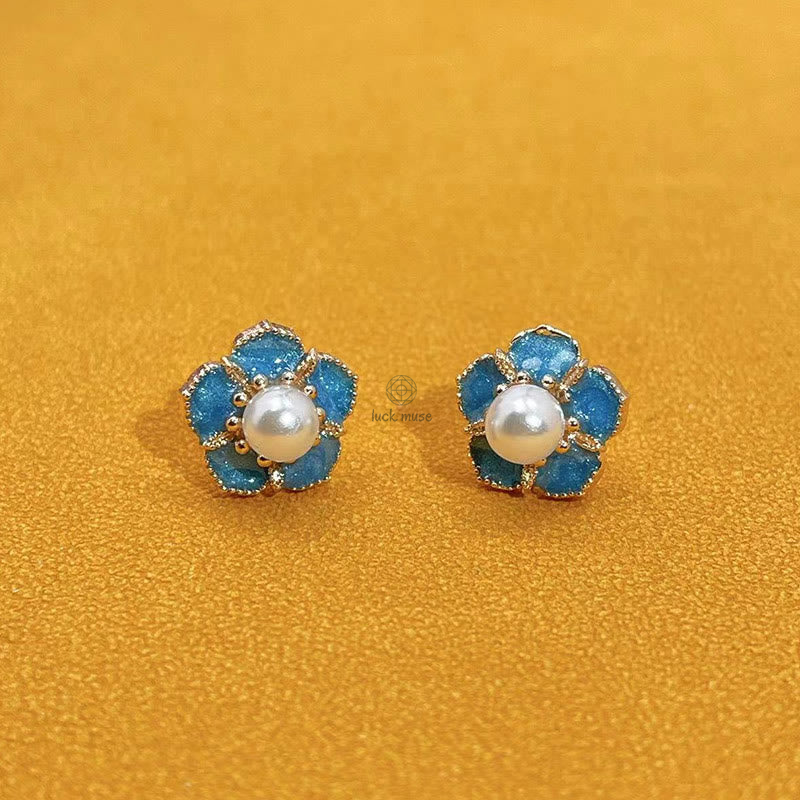 Luck Muse Peach Blossom Pearl Stud Earrings - Image 6