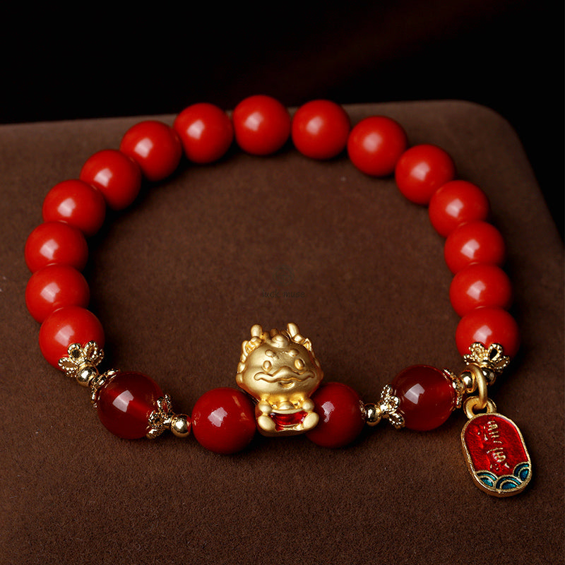 Year of The Dragon Cinnabar Ingot Protection Bracelet by Luck Muse Shop - Image 8