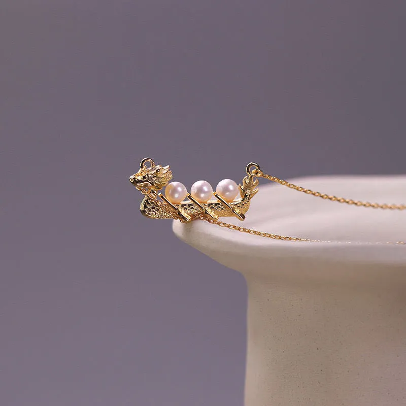 Dragon Pattern Healing Bead Necklace featuring Luck Muse and Pearl - Image 5