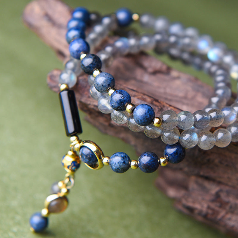 Luck Muse Moonstone Lazurite Healing Bracelet - Image 13