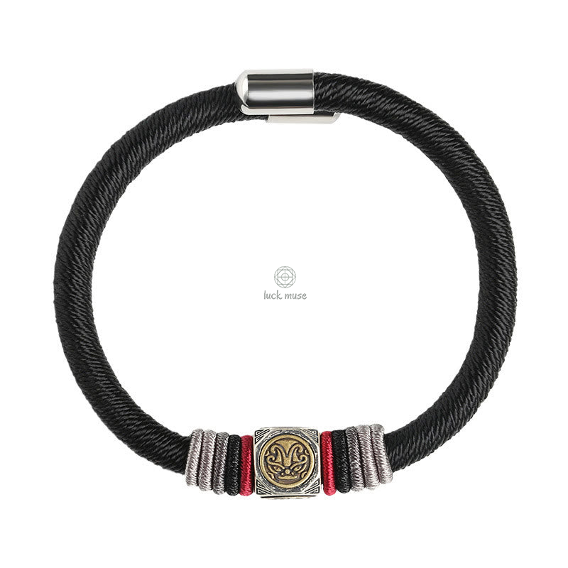 Luck Muse 925 Sterling Silver Knot Bracelet with Faith and Strength - Image 10